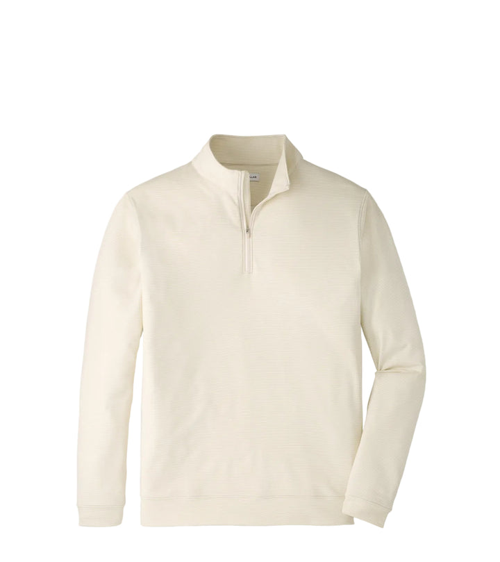 Perth Sugar Stripe Performance Quarter-Zip  (Stone)