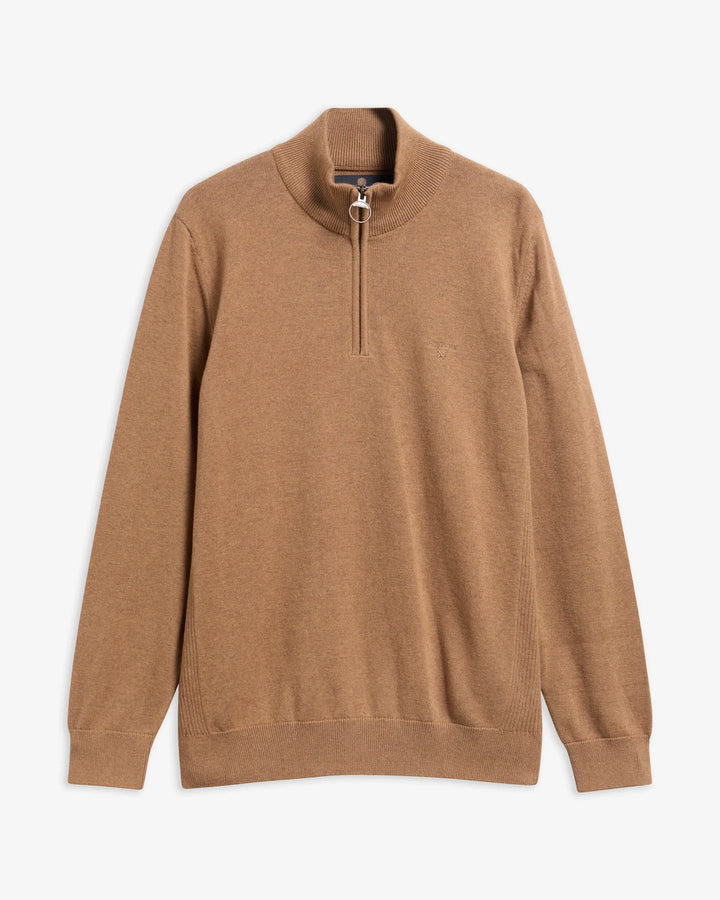 Half Zip Knitted Jumper (Sandstone)