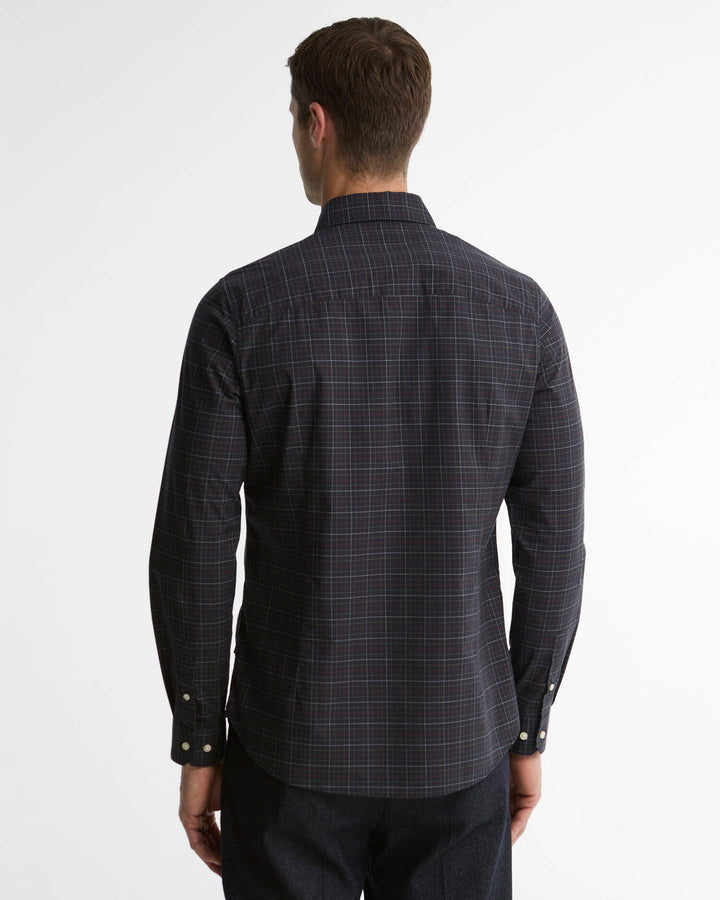 Ashfield Tailored Tattersall Shirt (Navy)