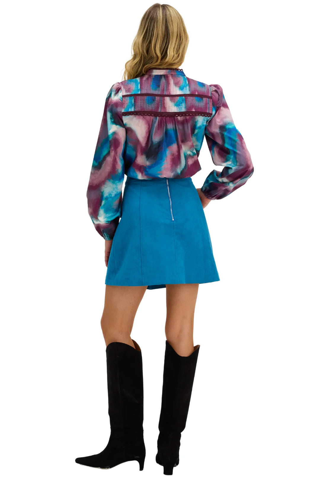Navy Blouse (Marble Swirl)