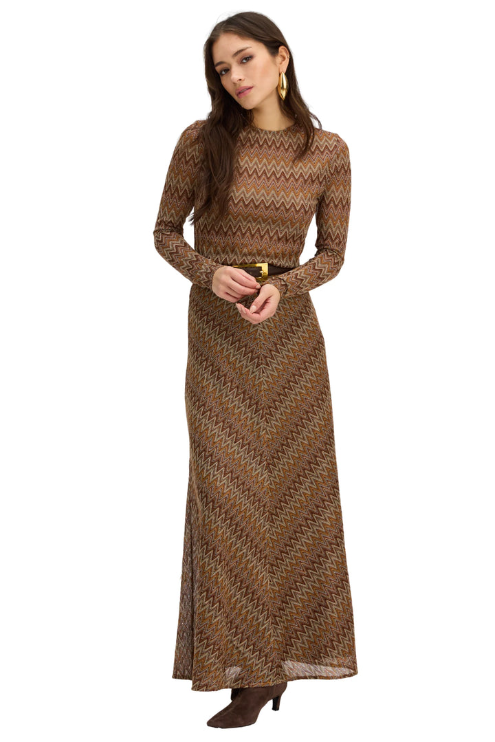 Noelle Top + Olive Skirt Set (Chestnut Multi)