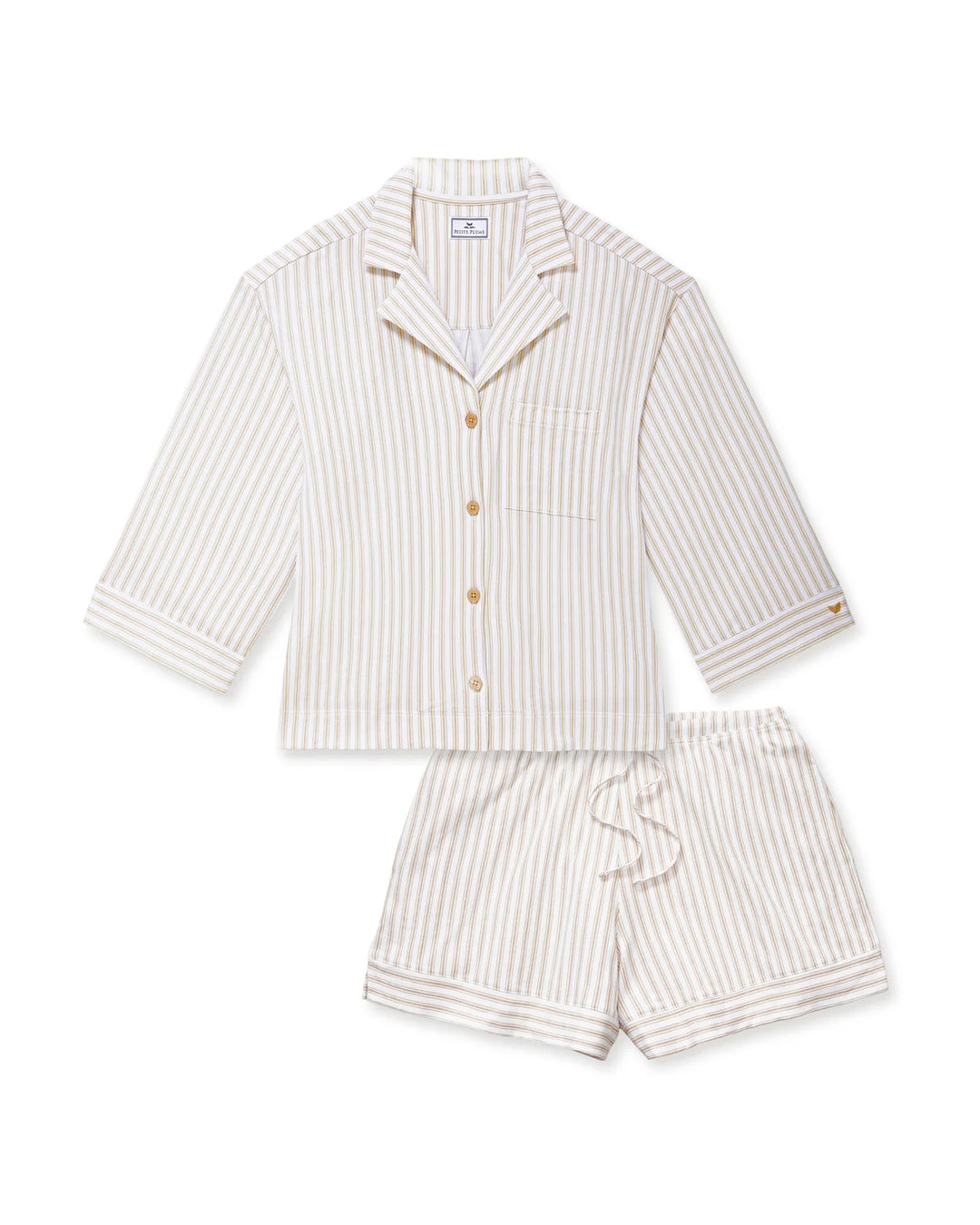 Olivia Short Set (Camel Ticking)