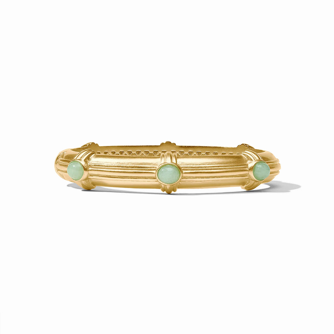 Portofino Stone Hinge Bangle (Aqua Jade)