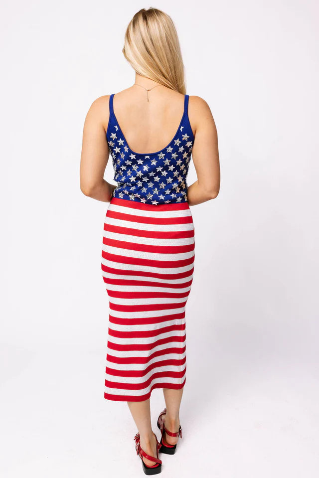 USA Flag Midi Dress (Multi)