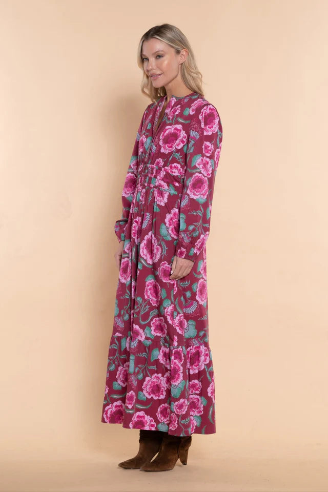 Eloise Dress Long Sleeve (Mulberry Flora)