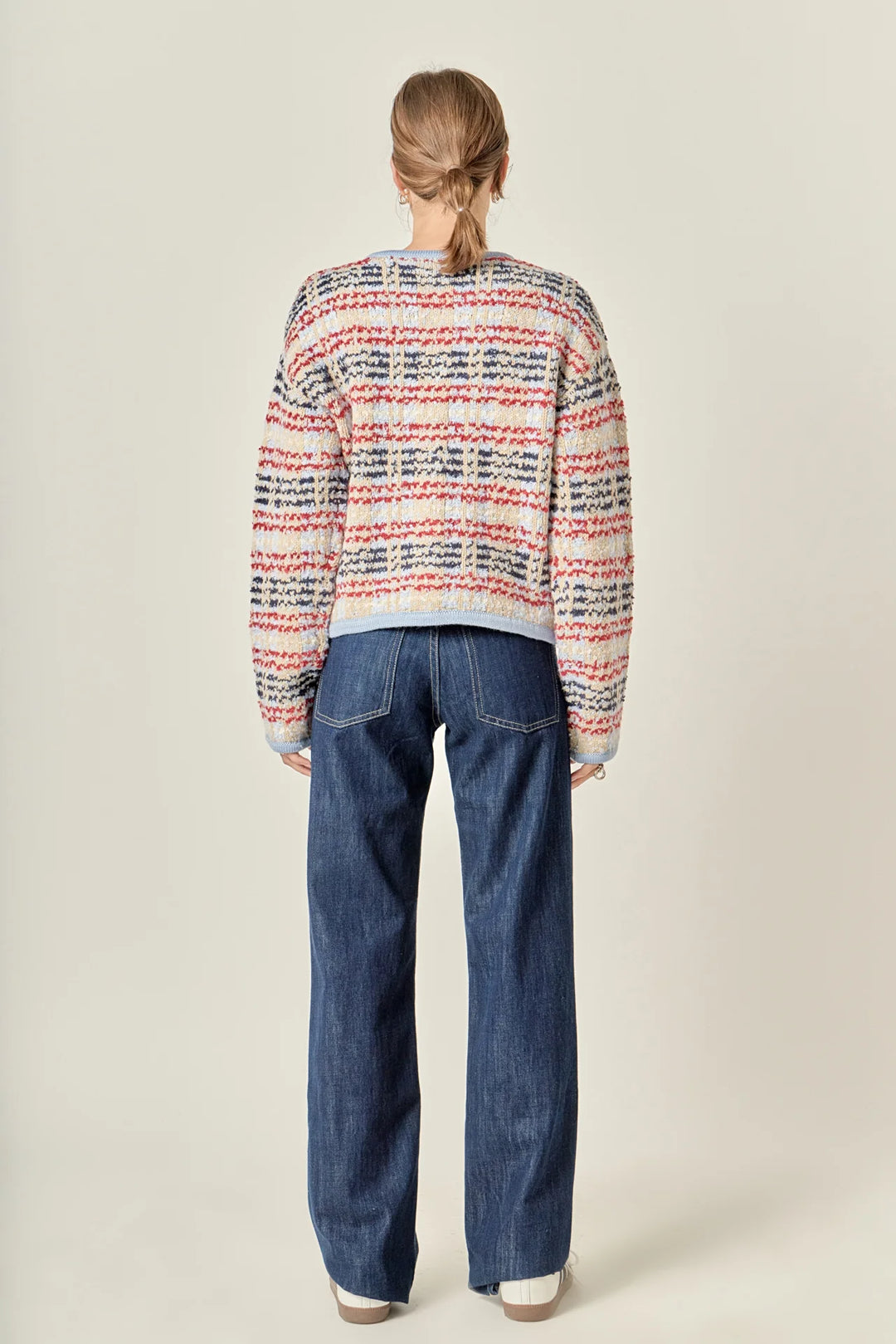 Textured Stripe Jacket (Powder Blue Multi)