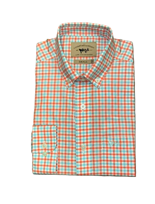 LS Sport Shirt (Coral Bay Gingham)
