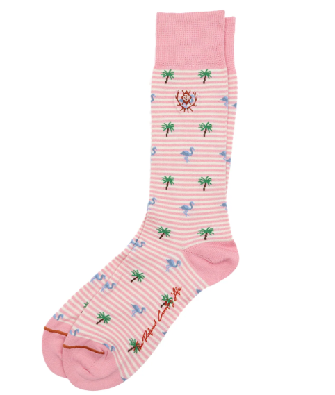 Tropical Stripe Sock (Bubblegum)