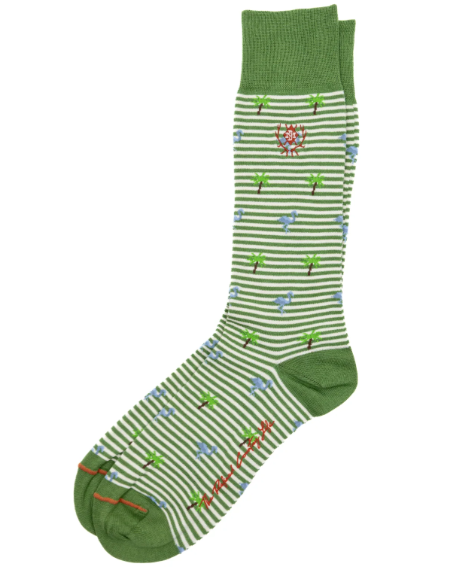 Tropical Stripe Sock (Kiwi)