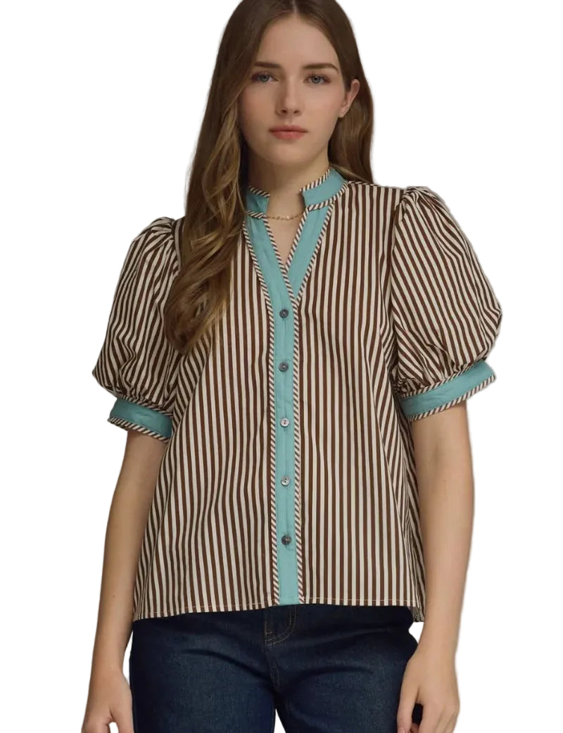 Jenna Blouse (Brown)