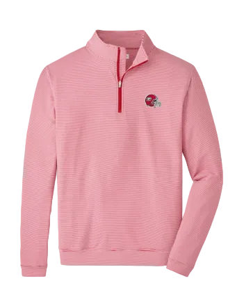 UGA Perth Mini Stripe 1/4 Zip (R3/WH)