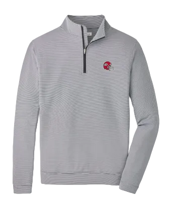 UGA Perth Mini Stripe 1/4 Zip (Black/White)