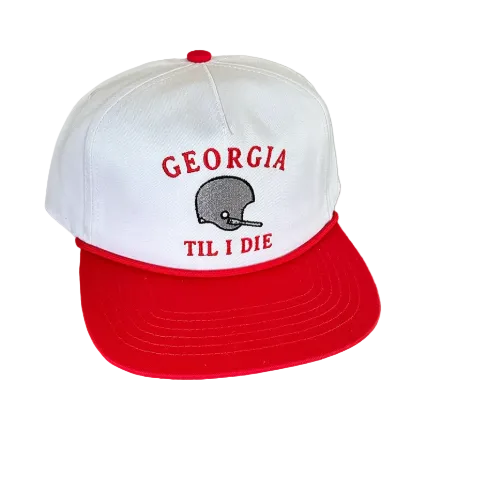 GA Til I Die Hat (White &amp; Red)