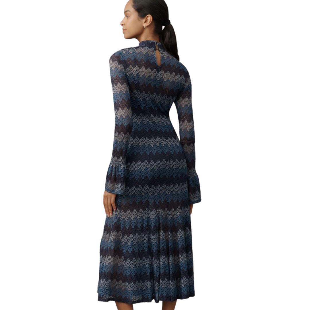 Lorraine Dress (Navy Tonal)