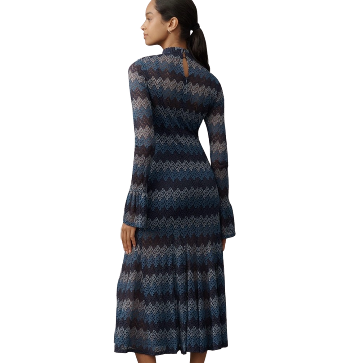 Lorraine Dress (Navy Tonal)