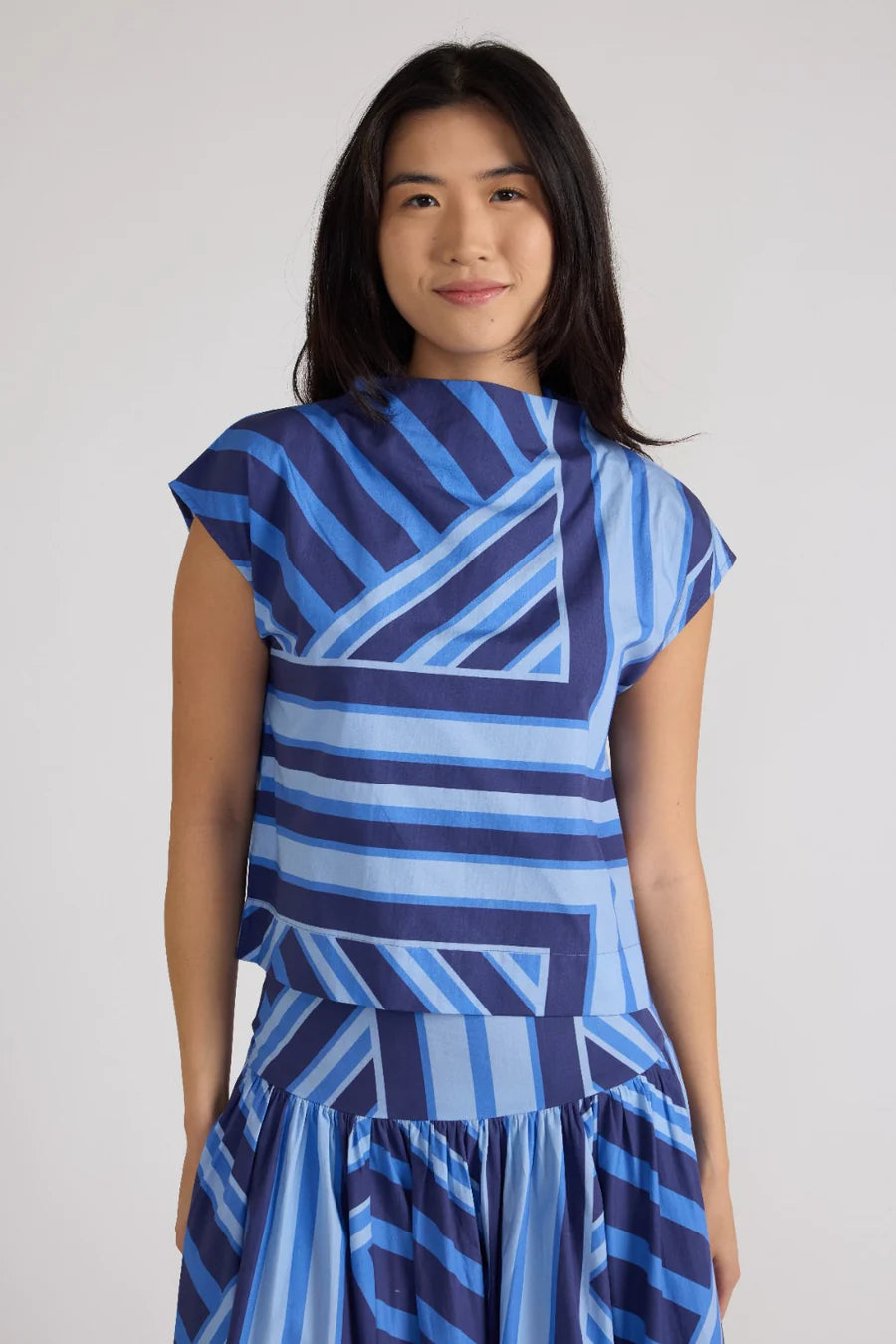 Blue Geo Stripe Set