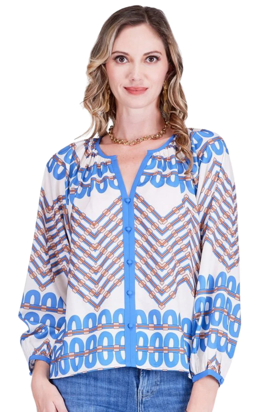 Trimmed Peasant Top (Retro Link)