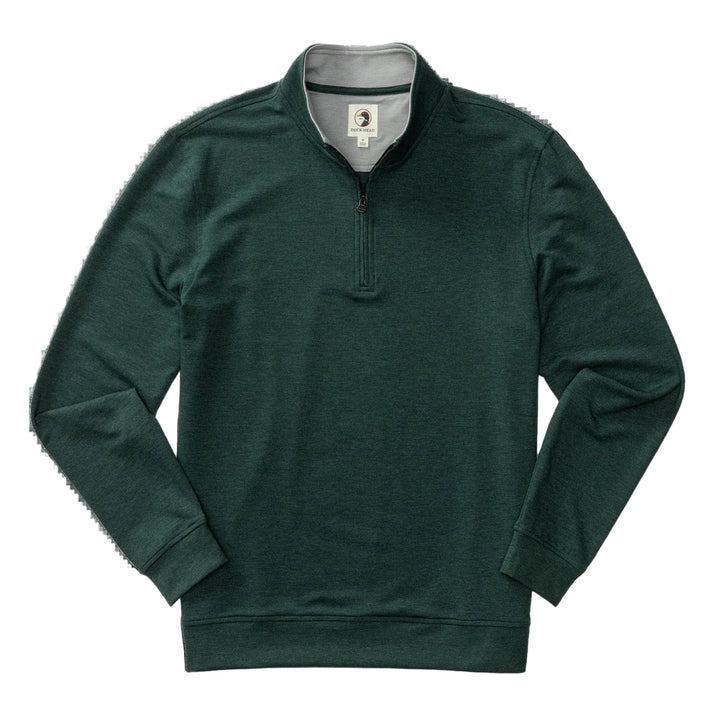 Long Drive Performance 1/4 Zip Pullover  (Midnight Teal Heather)