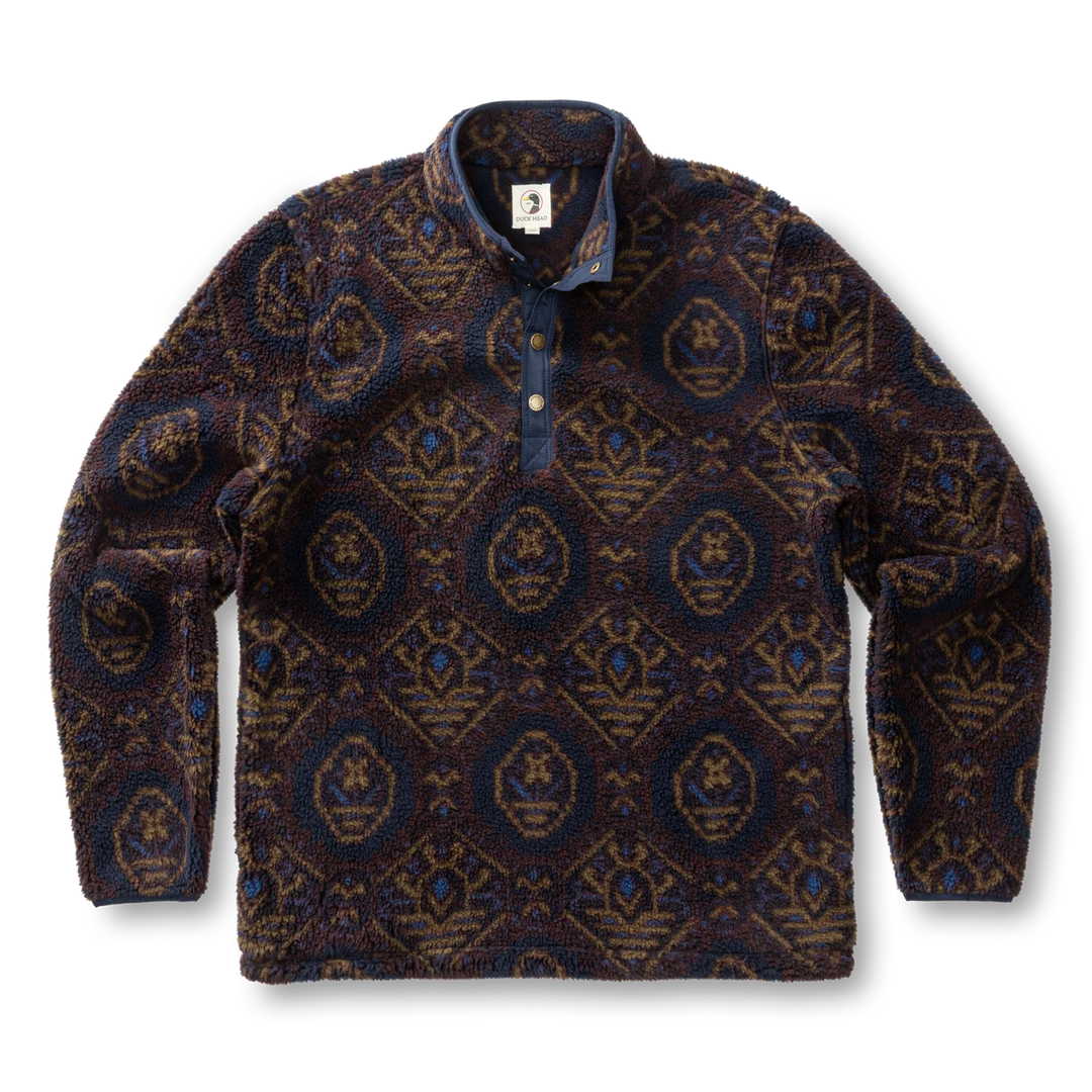 Pineview Fleece 1/4 Snap Pullover (Deep Navy)