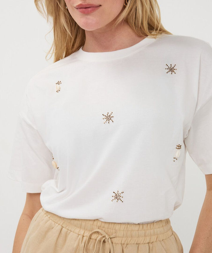 Embellished T-Shirt (Off White)