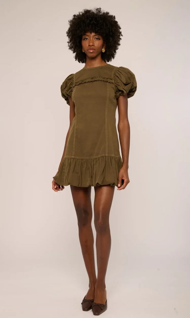 Adele Mini Dress (Ivy Green Denim)