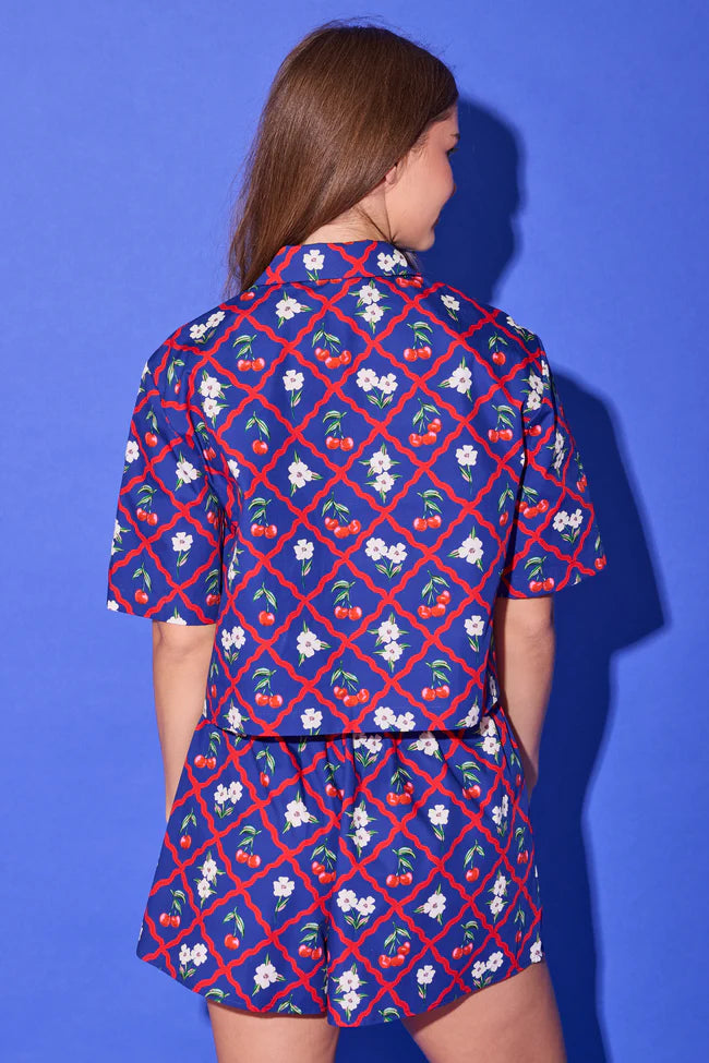 Remi Top/James Short (Navy Cherry)