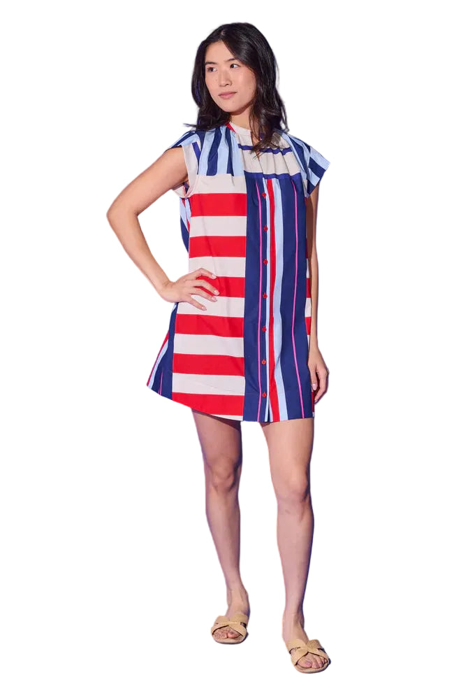 Tucker Dress (Maritime Stripe)