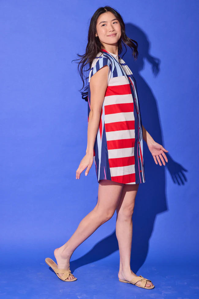 Tucker Dress (Maritime Stripe)