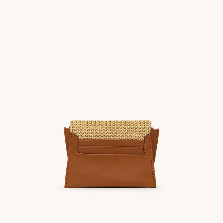 Allen Wallet (Cocoa Raffia/Gold)