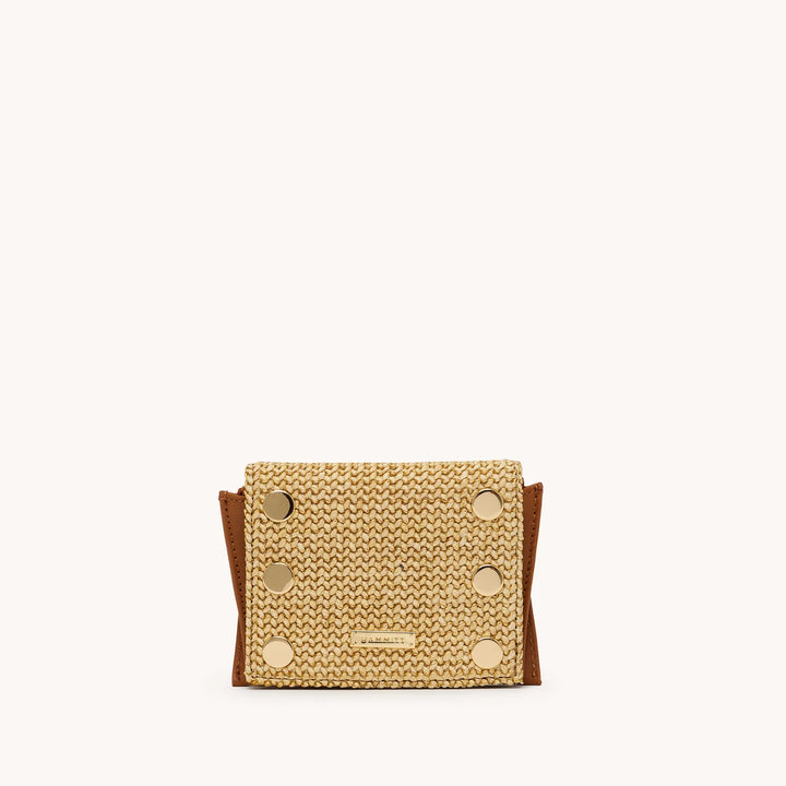 Allen Wallet (Cocoa Raffia/Gold)
