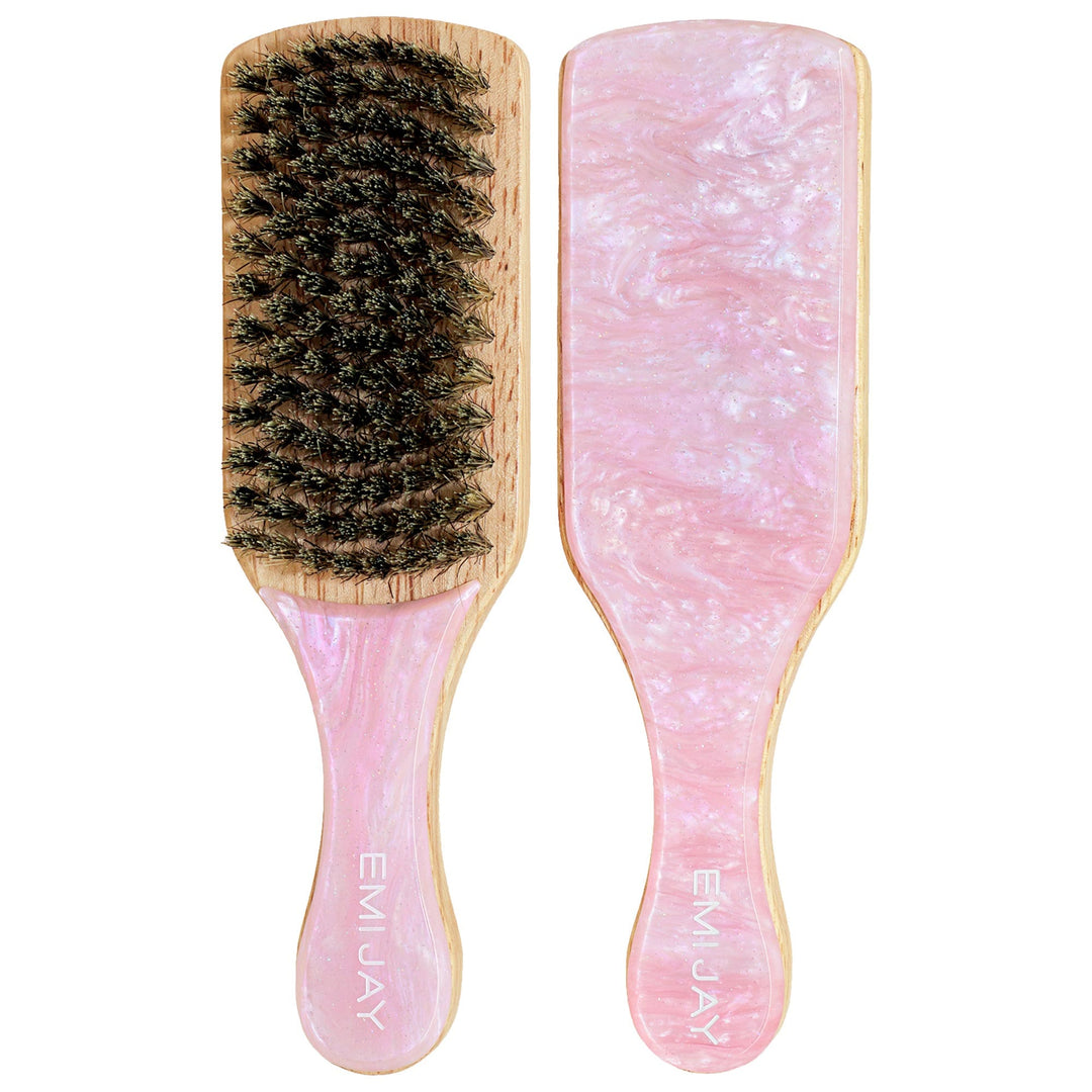 Mini Boar Bristle Brush (Pink Sugar)