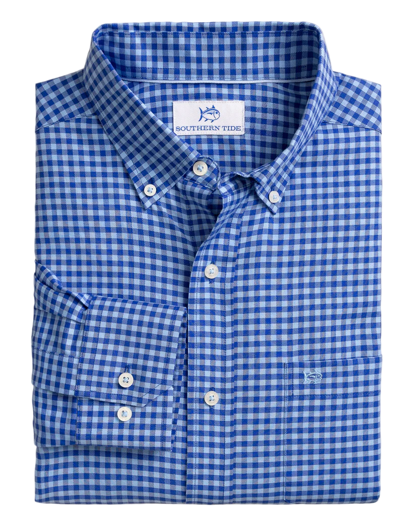 Silver Lake Plaid Sportshirt (Surf Blue)
