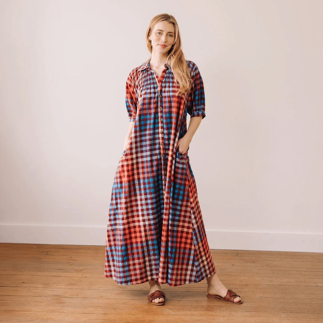 Oasis Dress (Cabernet Gingham)